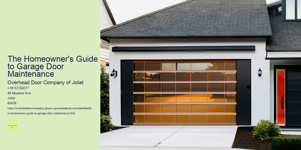 The Homeowner's Guide to Garage Door Maintenance